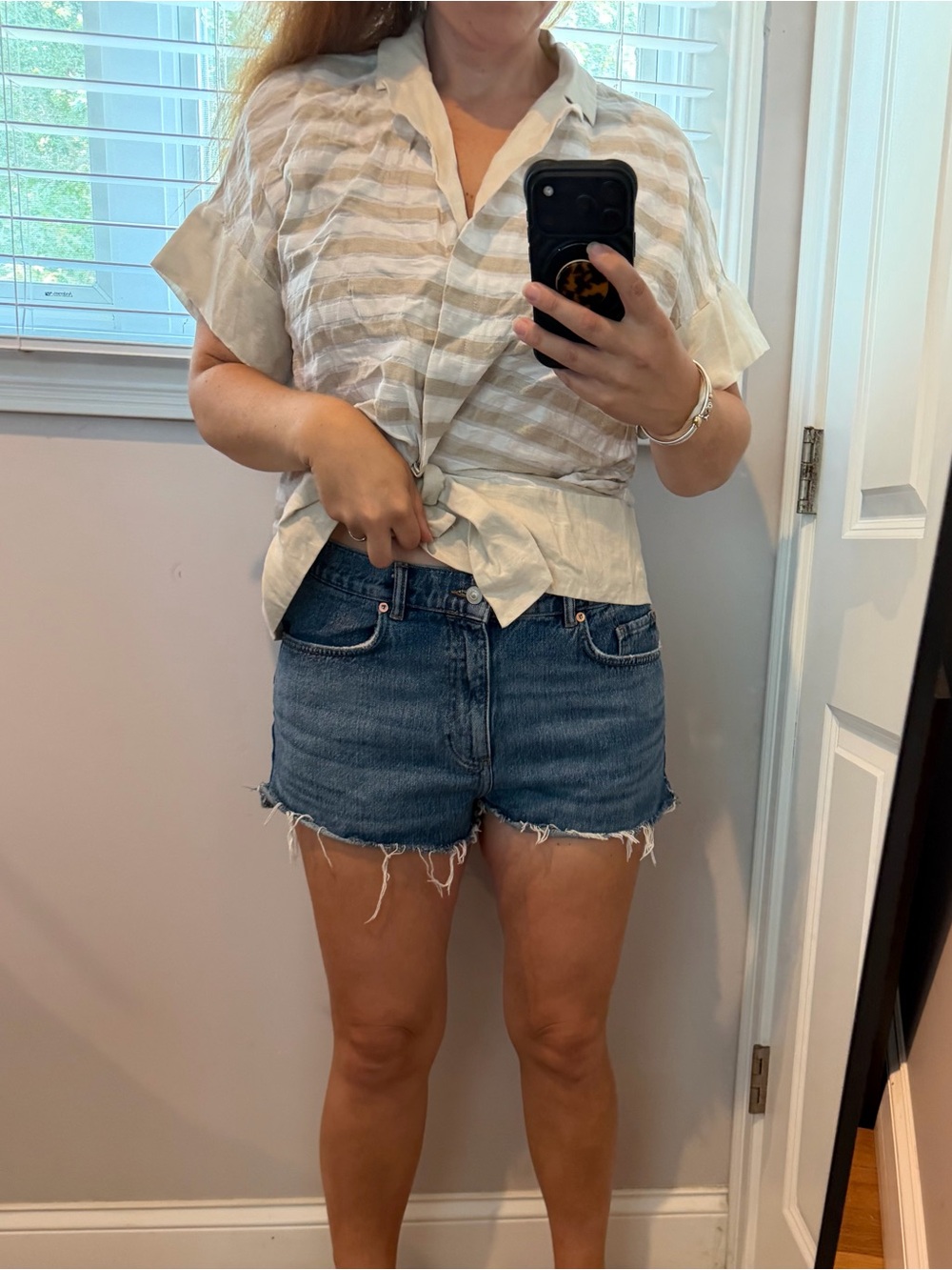 All Saints Distressed Denim Shorts - Blue